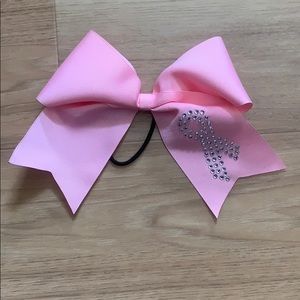 light pink breast cancer awareness dance/cheer bow